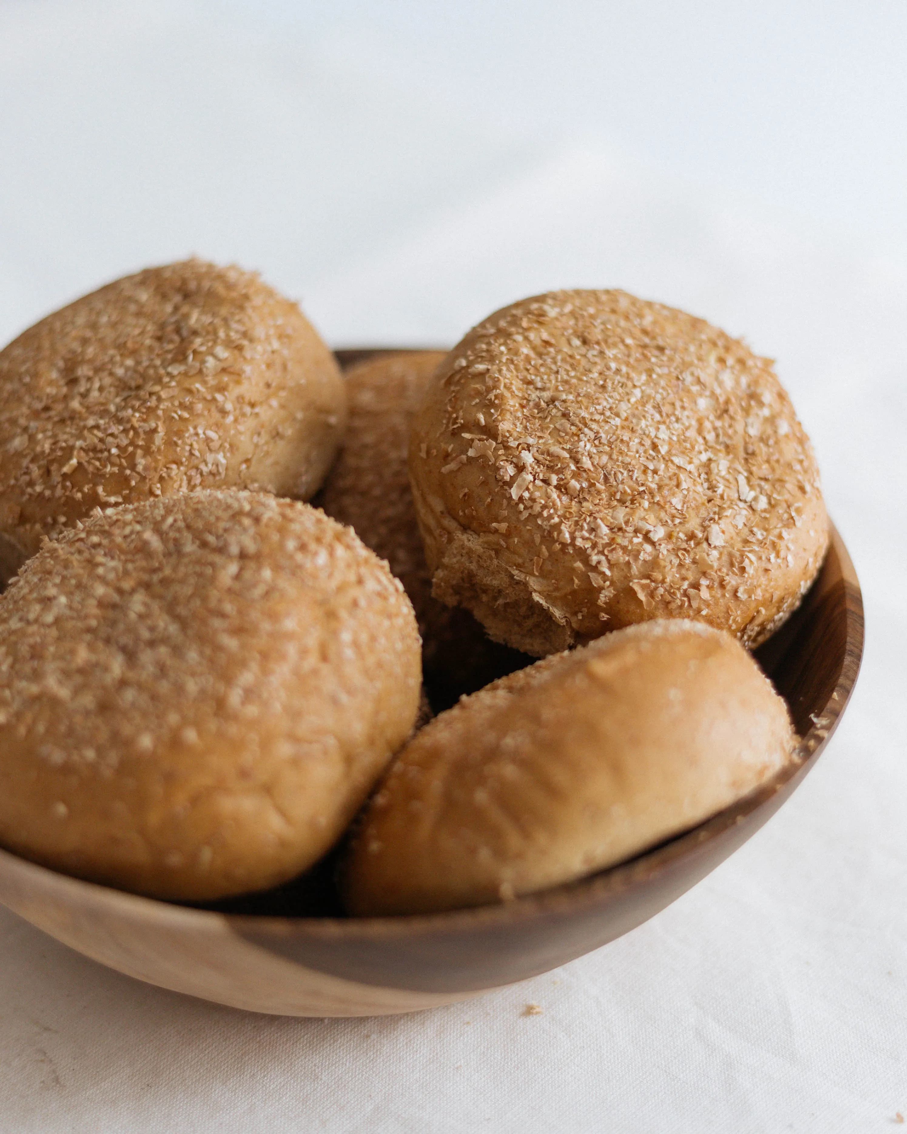 Whole wheat hamburger bun